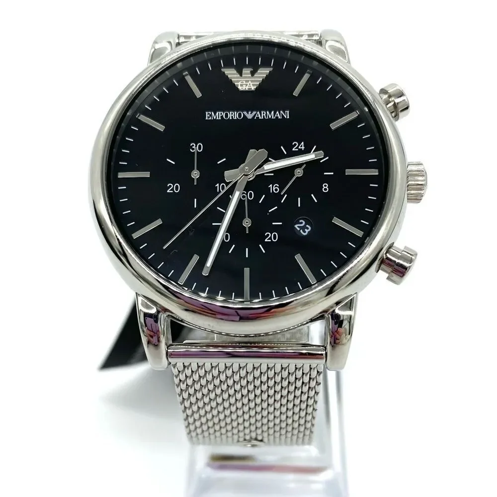 Emporio Armani Chronograph Stainless Steel Watch AR1808 New